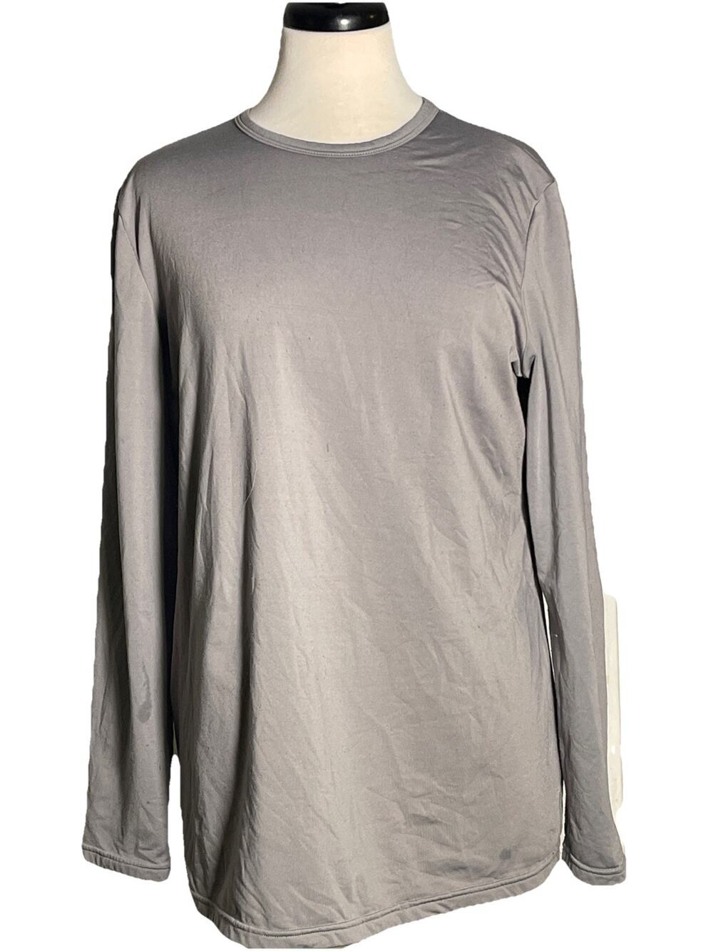 ThermaJane Women's XXL Shirt Top Fleece Lined Base Layer Gray